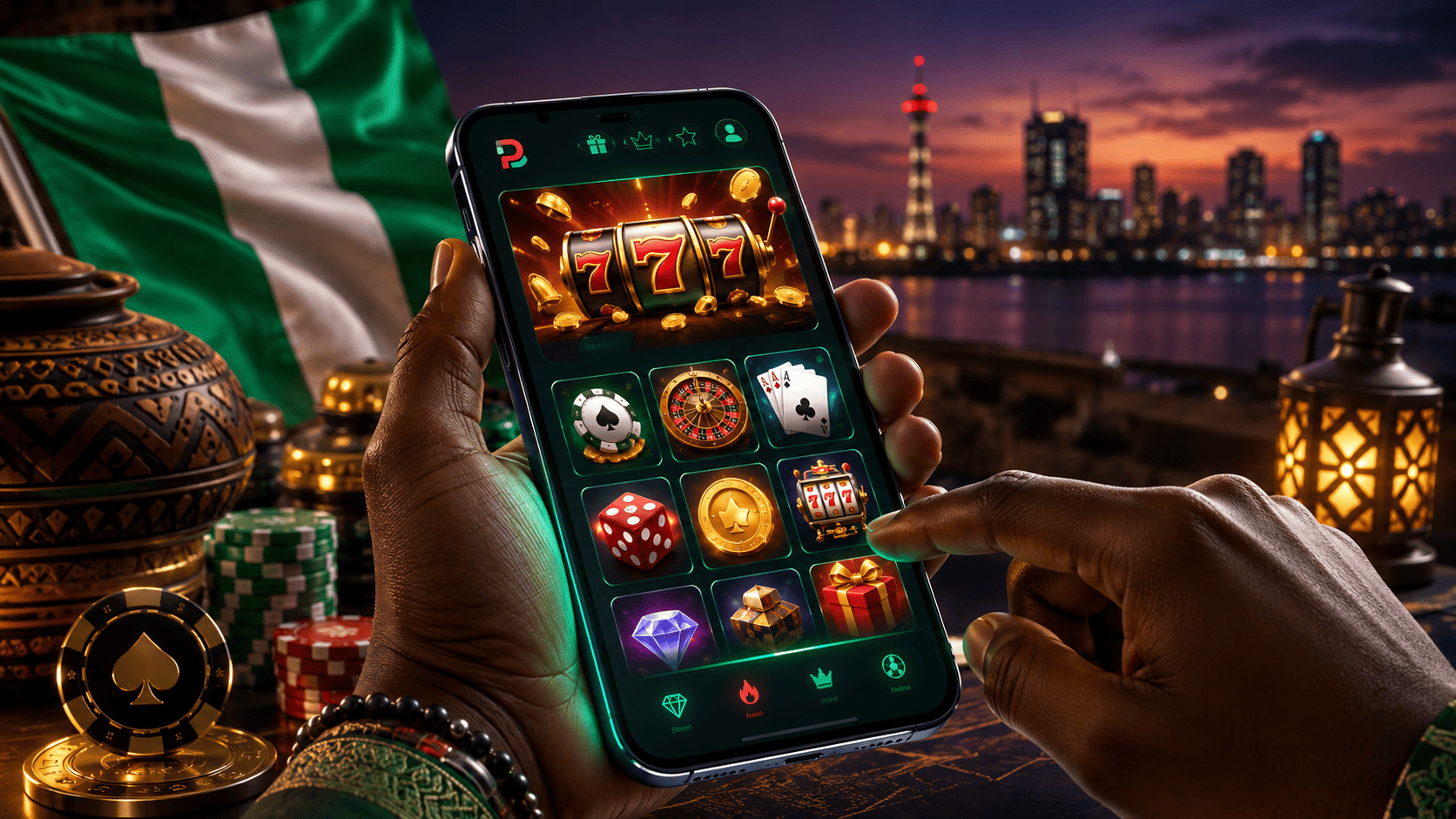 Mobile gaming experience at Pin Up Nigeria with secure account management